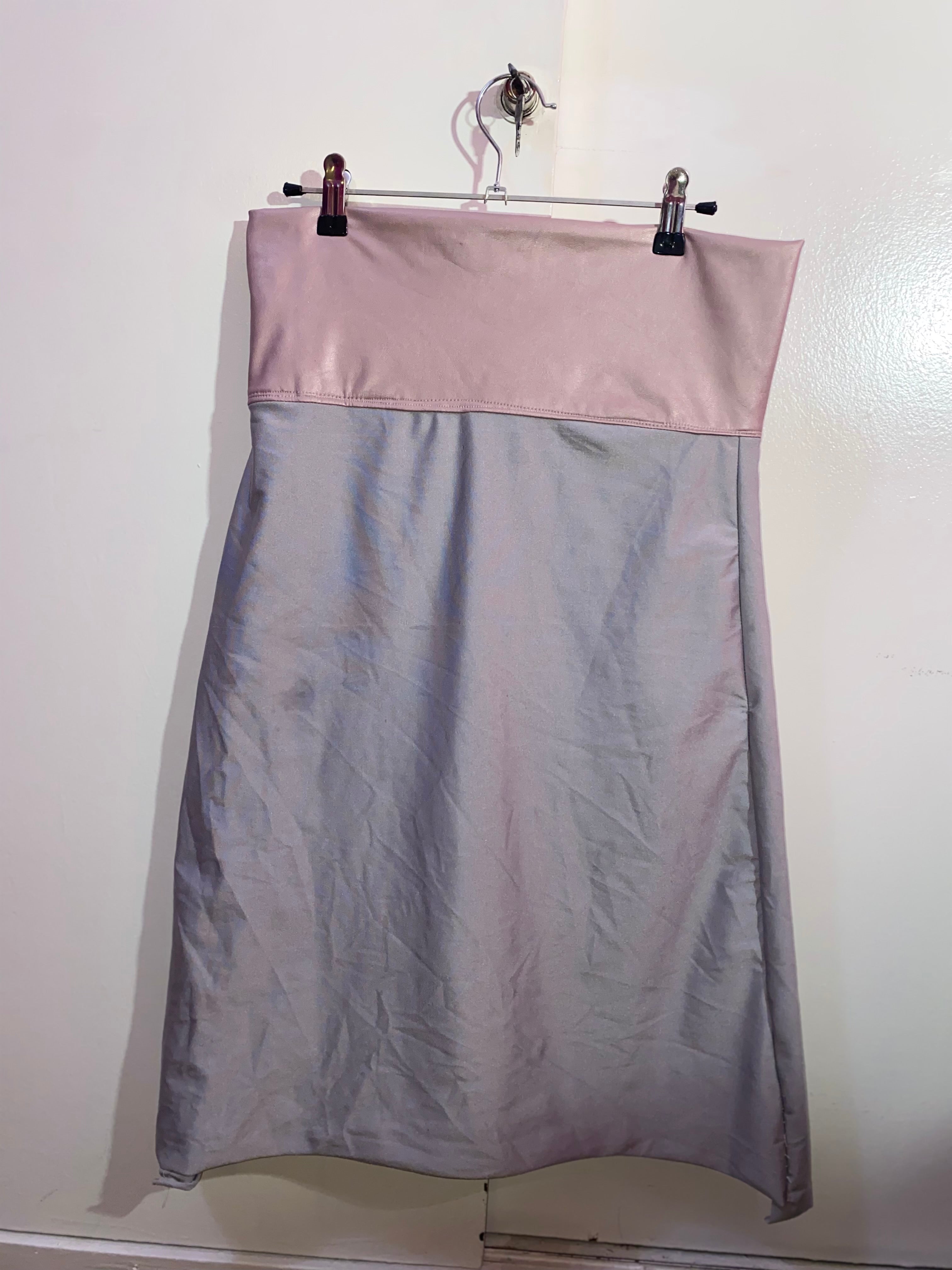 vestido/falda rosa gris