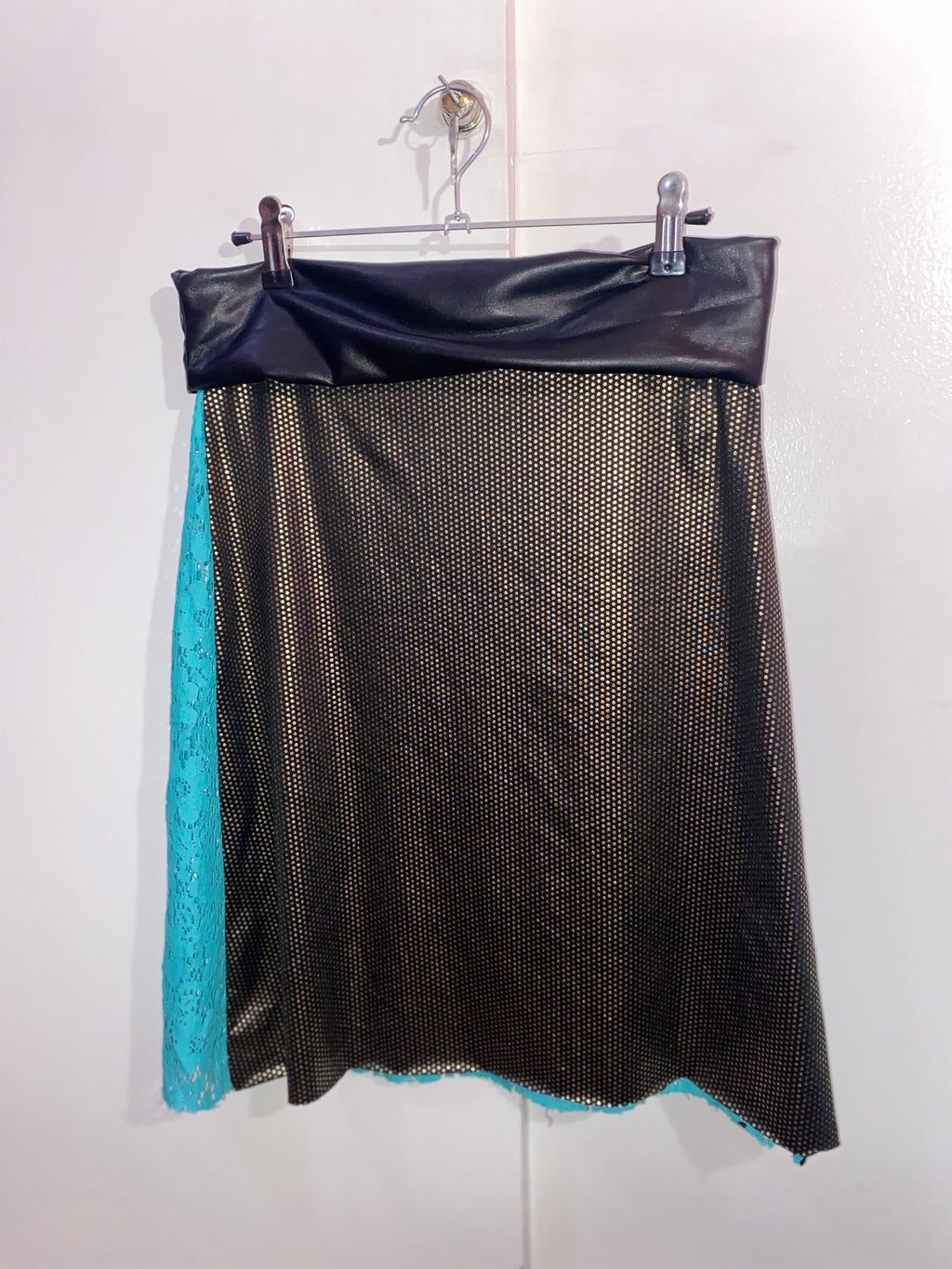 vestido/falda oro turkesa