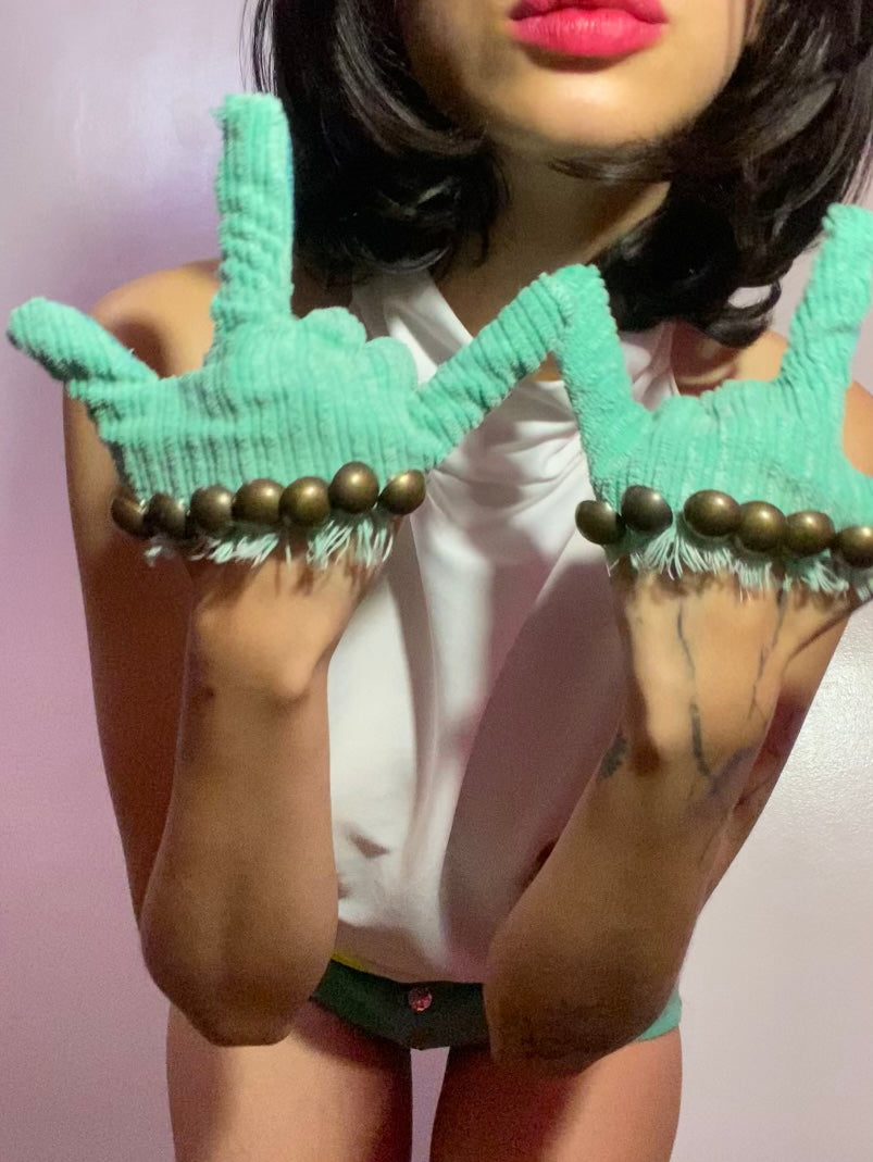 guantes menta