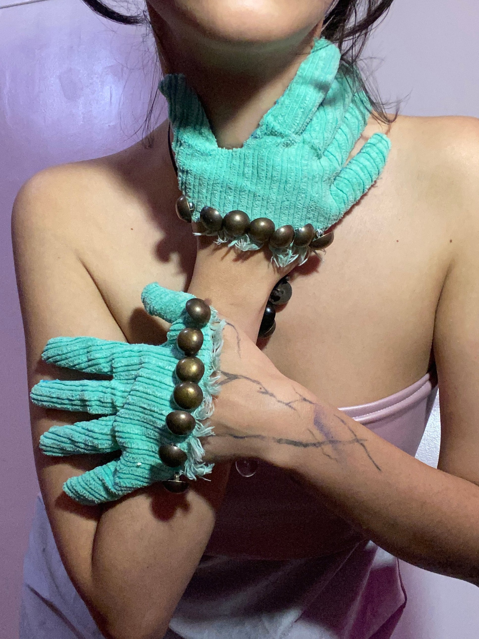 guantes menta